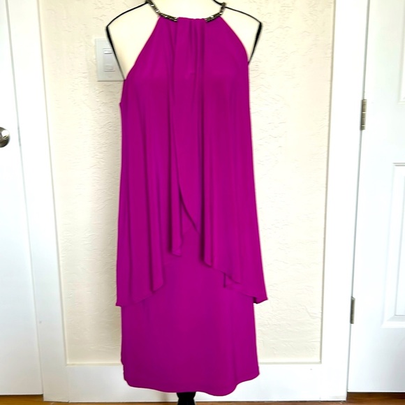 Scarlett Dresses & Skirts - Scarlett Size 10, Sleeveless, Black Faux Diamonds around neck piece.